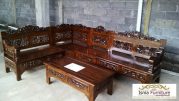 Jual Kursi Tamu Rahwana Model Sudut Kayu Jati