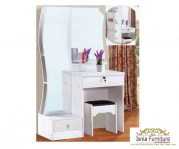 Meja Rias Minimalis Kaca Lengkung