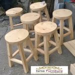 Jual Kursi Kayu Bulat Minimalis Solid Harga Murah