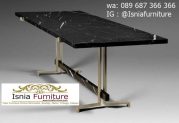Jual Meja Marmer Hitam Minimalis Harga Murah Kekinian