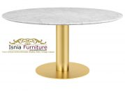 Jual Meja Makan Marmer Bulat Kaki Stainless Berkualitas