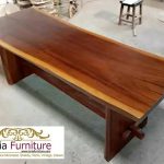 Jual Meja Kayu Mahoni Utuh Tebal Solid Terbaru