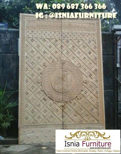 Jual Pintu Masjid Nabawi Kayu Jati Minimalis Solid
