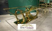 Jual Kaki Meja Stainless Bentuk Cincin Bulat Gold Glossy Mewah Harga Terbaik