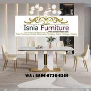 Jual Kaki Meja Makan 2024 Stainless Mix Marmer Desain Kupu-Kupu