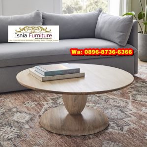 Coffe Table Bulat Terbaik Kayu Utuh