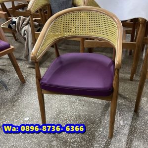 Kursi Cafe Rotan Purple