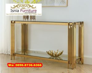 Meja Konsul Mewah Stenlis Terbaru