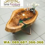 coffe table trembesi solid alami