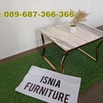 Jual Meja Tamu Marmer Persegi Desain Kaki Stainless