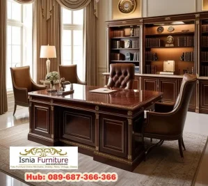 Meja Direktur Mewah Kayu Jati