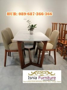 Meja Makan Marmer 4 Kursi Sumenep