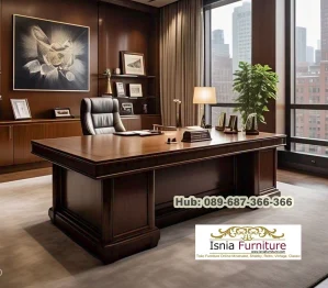 Meja Direktur Kayu Jati