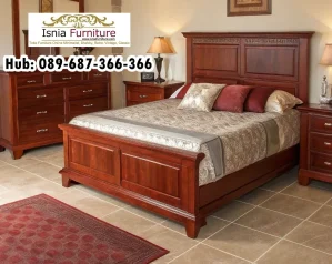 Jual Tempat Tidur Kediri Bahan Kayu Jati Asli