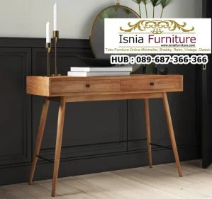 Meja Konsul Kayu Jati Semi Retro Modern