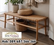 Jual Bangku Kayu Kombinasi Rotan Minimalis
