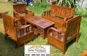 Jual Set Kursi Tamu Minimalis Ukir Jepara