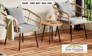 Set Outdoor Rotan Minimalis