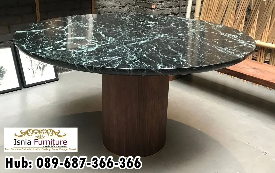 Harga Meja Marmer Bulat Antik Tebal