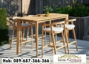 Meja Kursi Cafe Minimalis Kayu solid