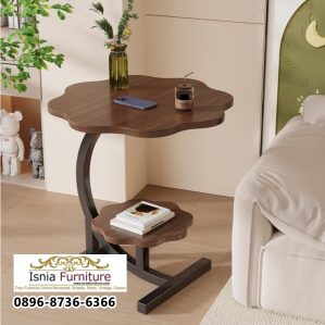 Meja sudut Aesthetic Model Bunga