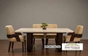 Jual Meja Makan Marmer Set 6 Kursi