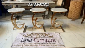 Meja Pojok Kaki Stainlees