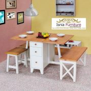 Set Meja Makan Lipat Minimalis