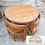 Jual Meja Bulat Kayu Jati