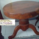Jual Meja Bulat Kayu Jati