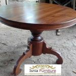 Jual Meja Bulat Kayu Jati