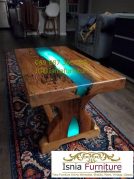 Meja Resin Kayu Jati Antik