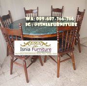 Jual Meja Makan Marmer Hijau