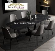 Jual Meja Makan Marmer Kaki Besi Desain E Terkini