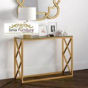 Jual Meja Konsul Stainless Gold Minimalis Simple & Elegan
