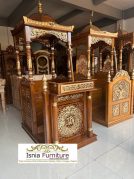 Jual Mimbar Masjid Terbaru Kayu Jati Model Kubah Ukir Mewah