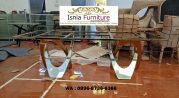 Jual Kaki Meja Makan Stainless Top Persegi Panjang Desain Rantai Terlaris