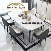 Jual Makan 6 Kursi Marmer Corak Unik Langsung Dari Produsen