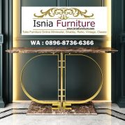 Jual Meja Konsul Marmer Italy Corak Cantik Desain Mewah Bentuk D