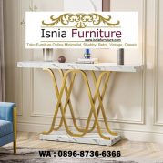Jual Meja Konsul Marmer Putih Import Desain Modern Ter Best Seller