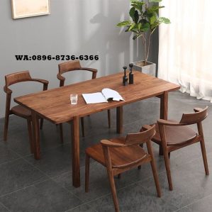 Meja Makan Bandung 4 Kursi Lengkung Terbaru Masa Kini