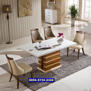 Meja Makan Marmer Minimalis Segala Interior