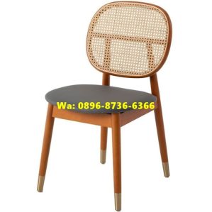 Model Baru Kursi Cafe rotan Sandaran Oval
