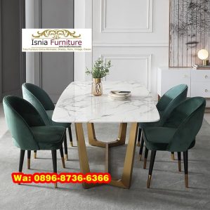 Meja Makan Desain Minimalis Marmer Terbaik
