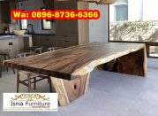 Meja Makan Kayu Utuh Tebal 10 cm