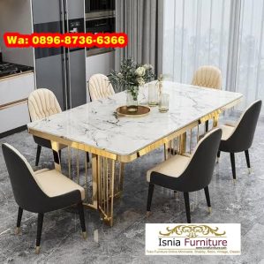 Meja Makan Marmer Carara Import Jakarta Timur