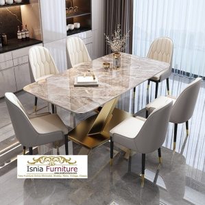 Meja Marmer Import Kaki Stainless