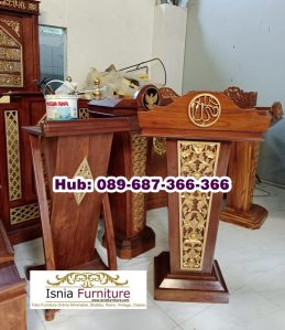 Podium Musholla Kayu Jati Alami Terbaik