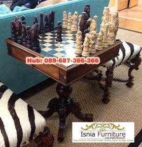 Meja Catur Kayu Jati Terbaru