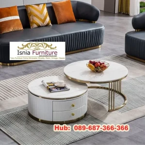 Coffe Table Bulat Minimalis